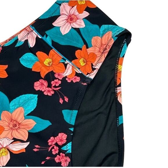 Cupshe Cynthia Floral High-Waisted Plus Size Bikini Bottom 1X NWT – Black Floral - Picture 5 of 12